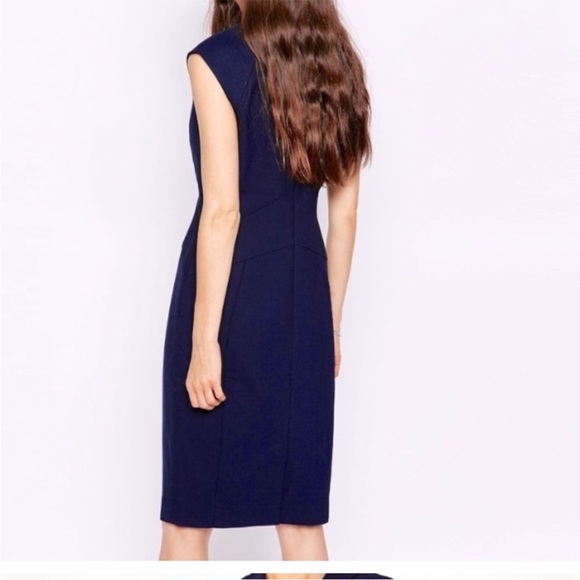 Reiss Delo navy tailored sheath dress size 0 - Picture 2 of 11
